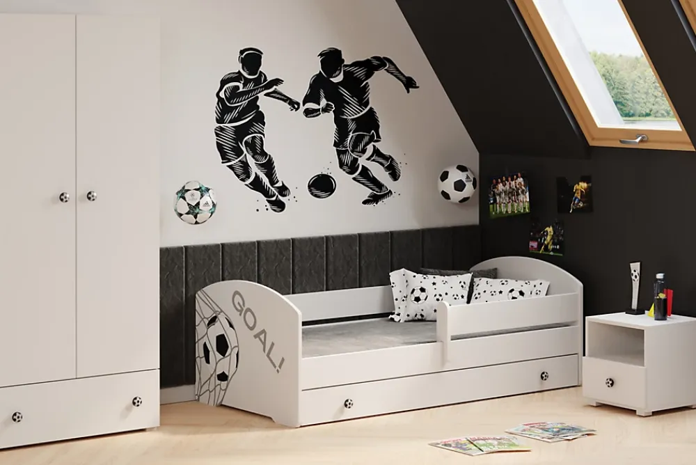Kobi Lit d'enfant LUK avec tiroir et tringle 140x70 GOL* Lit Avec Rangement