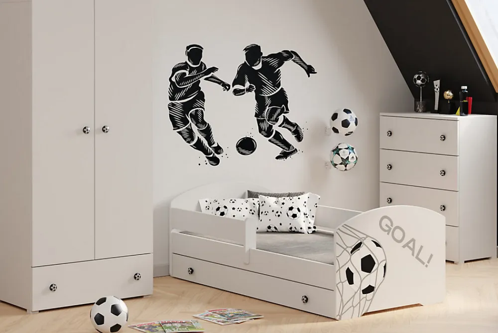Kobi Lit d'enfant LUK avec tiroir et tringle 140x70 GOL* Lit Avec Rangement