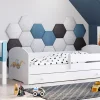 Kobi Lit d'enfant LUK avec tiroir et barreau 160x80 Yellow digger* Lit Avec Rangement