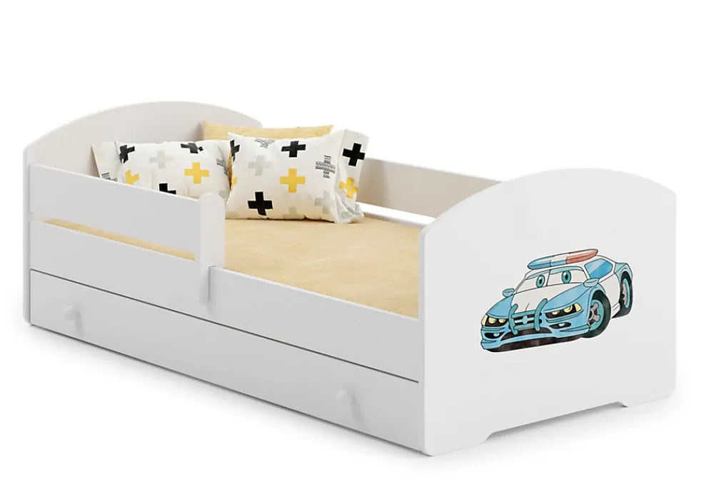 Lit d'enfant LUK avec tiroir et tringle 160x80 Police>Kobi Hot