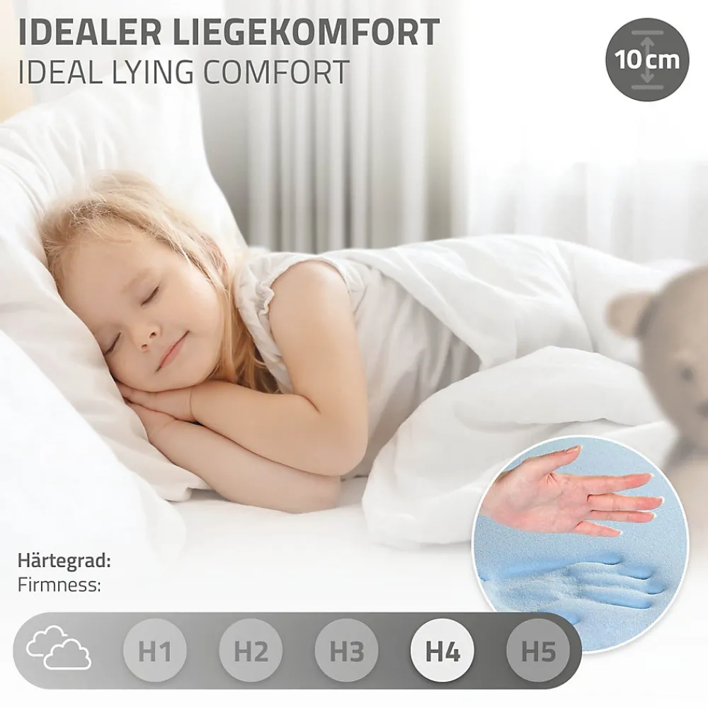 Lit d'enfant Tipi 70x140cm naturel en bois de pin massif avec sommier matelas style indien>Ml-Design Online