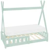 Lit d'enfant Tipi 70x140 cm menthe en bois de pin massif avec sommier matelas style indien>Ml-Design Clearance