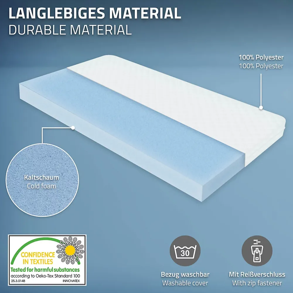Ml-Design Lit d'enfant 80x160 cm naturel bois de pin massif style maison avec matelas et protection*Enfant Lit Enfant