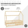 Ml-Design Lit d'enfant 140x70cm naturel en bois de pin avec toit et sommier protection contre chutes* Sommier