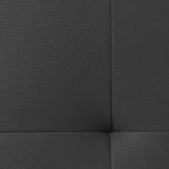 Meubletmoi Lit double 160 x 200 cm en simili noir + sommier fixe - PANDORA* Lit Double