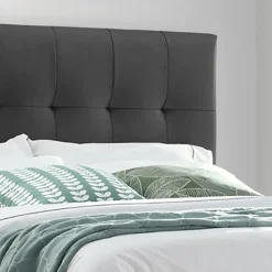 Meubletmoi Lit double 160 x 200 cm en simili noir + sommier fixe - PANDORA* Lit Double