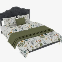 Lit Double Ado 140x200 cm - Lit Capitonné Bas Moderne et Confortable, Sans Vérin, Sans Matelas, Tissu Gris><noscript><img width=