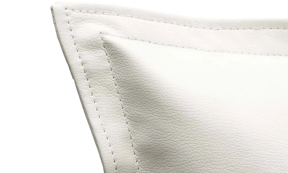 Lit double Arry, lit coffre en éco-cuir, ouverture frontale, matelas 140x200 cm inclus, 100% Made in Italy, Blanc>Talamo Italia Outlet
