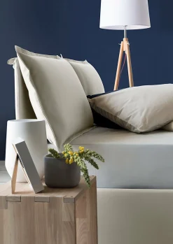 Lit double Askari, Lit coffre en tissu, Ouverture frontale, Convient pour matelas 140x190 cm, 100% Made in Italy, Beige><noscript><img width=