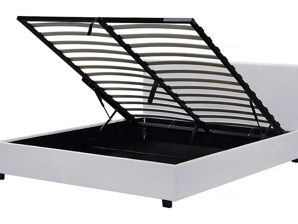 Habitat Et Jardin Lit double avec coffre "Carla" - 140 x 190 cm - Blanc* Lit Coffre