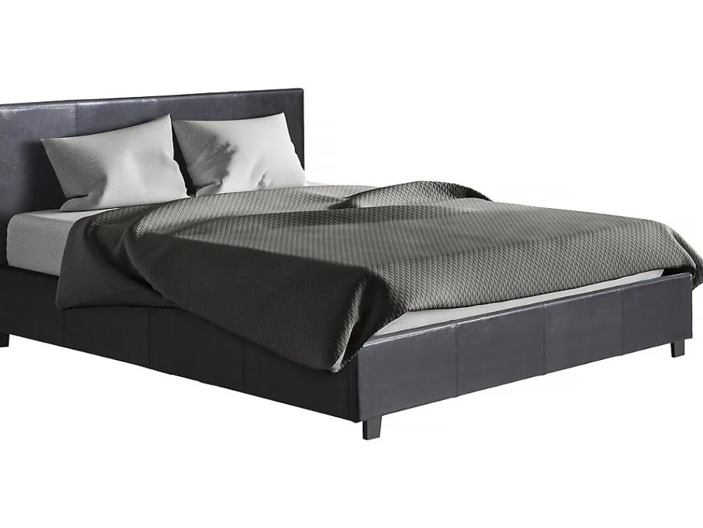 Lit double avec coffre "Carla" - 140 x 190 cm - Noir>Habitat Et Jardin Online