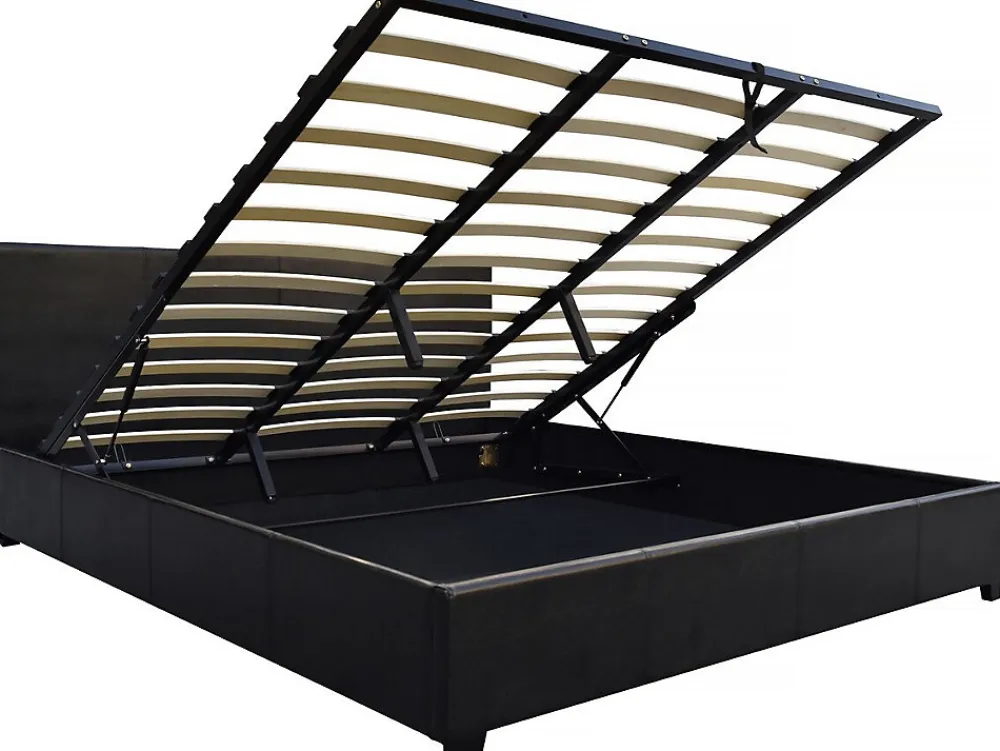 Lit double avec coffre "Carla" - 140 x 190 cm - Noir>Habitat Et Jardin Online