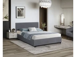 Habitat Et Jardin Lit double avec coffre "Carla" 140 x 190 Gris* Lit Coffre