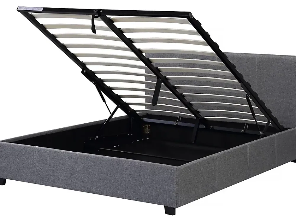 Habitat Et Jardin Lit double avec coffre "Carla" 140 x 190 Gris* Lit Coffre