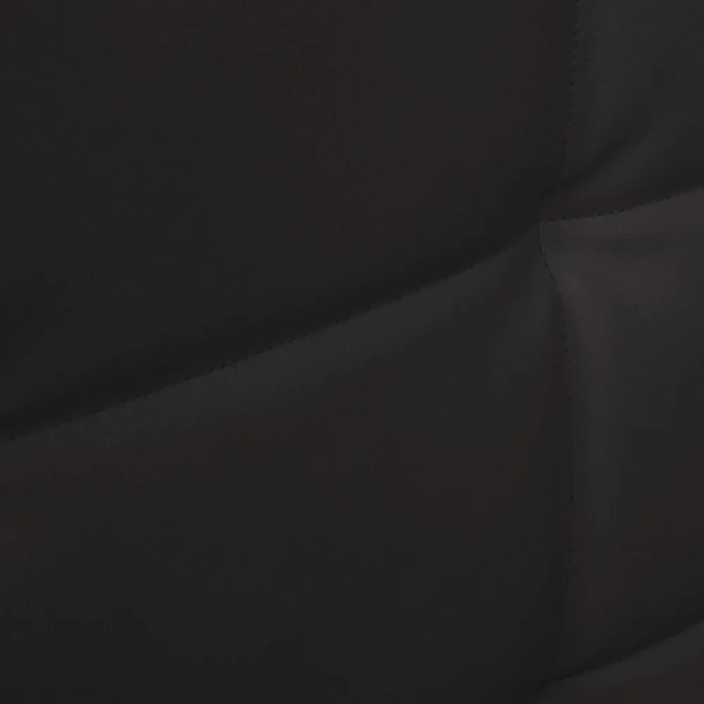 Lit double CHARLOTTE avec tête de lit et sommier 140 x 190 cm PVC noir>IDMarket Discount
