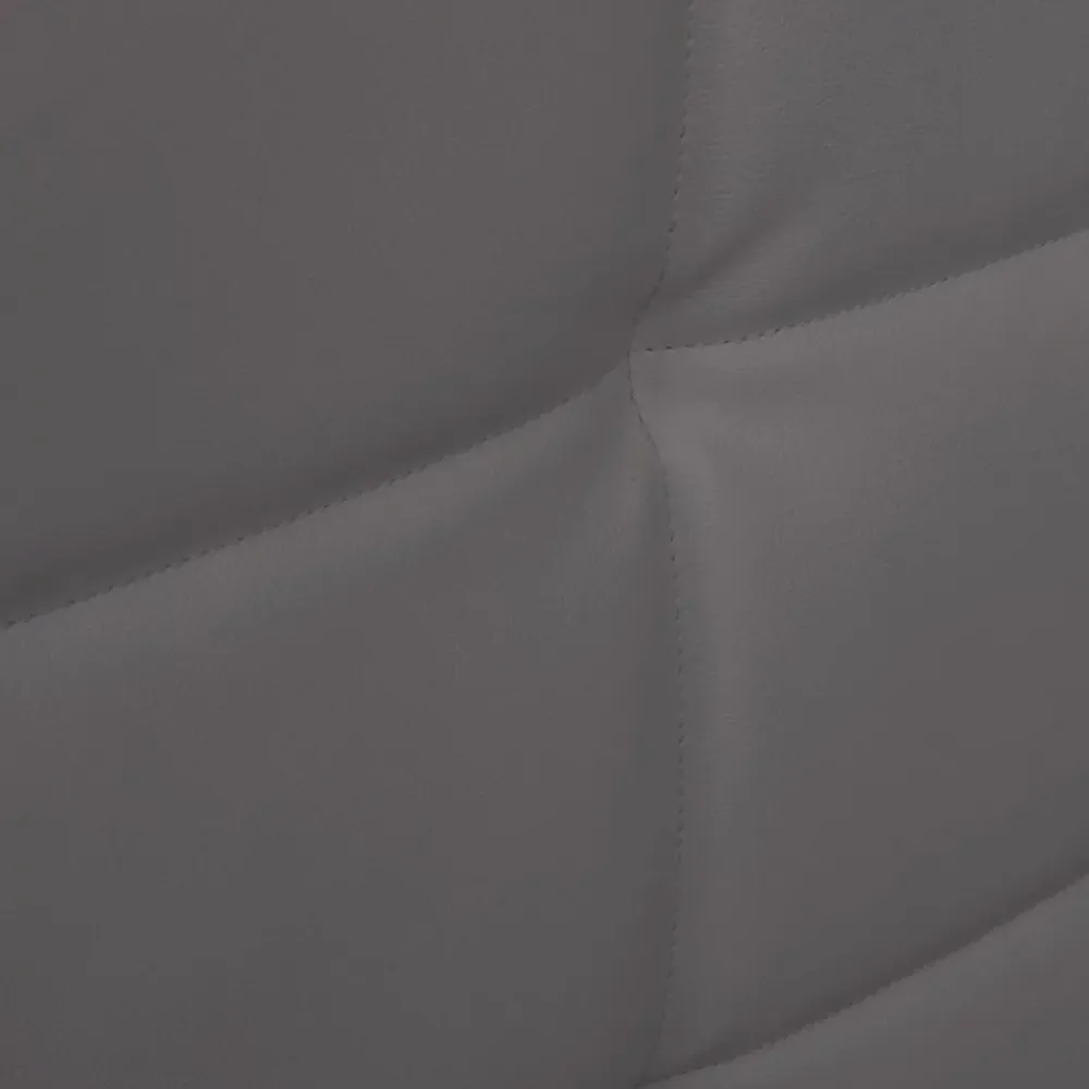 IDMarket Lit double CHARLOTTE avec tête de lit et sommier 140 x 190 cm PVC gris* Lit Avec Rangement