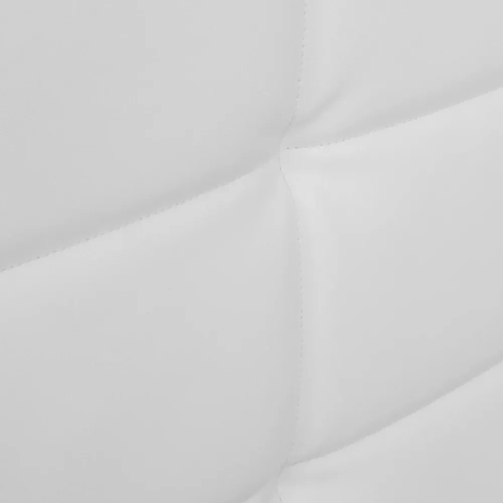 IDMarket Lit double CHARLOTTE avec tête de lit et sommier 140 x 190 cm PVC blanc* Lit Avec Rangement