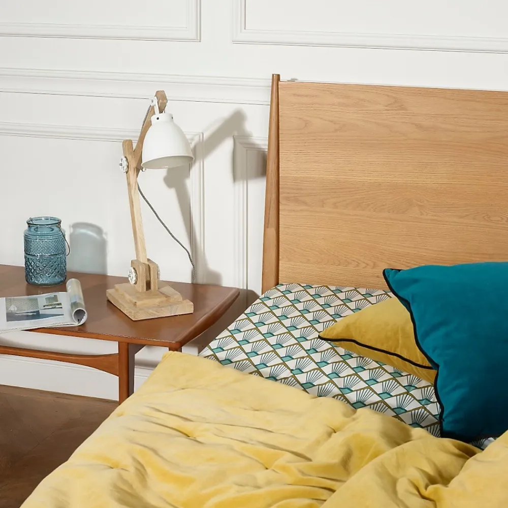 Robin des bois Lit double DALHIA Style scandinave en bois, 160 x 200* Lit Double