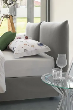 Lit double Dbrunor, Lit coffre avec revêtement en tissu, Ouverture frontale, avec matelas 160x200 cm inclus, Gris><noscript><img width=