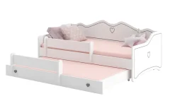 Lit double EMMA avec rail 160x80 gris>Kobi