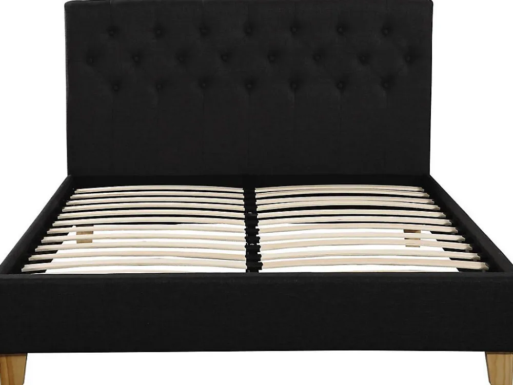 Lit double "Emmy" 140 x 190 cm Gris>Habitat Et Jardin Clearance