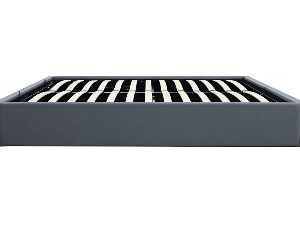 Lit double en PVC avec coffre "Ava" 140 x 190 cm Gris>Habitat Et Jardin New