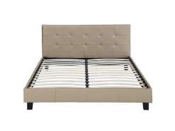 Habitat Et Jardin Lit double en pvc "Julia" 140 x 190 cm Taupe* Lit Double