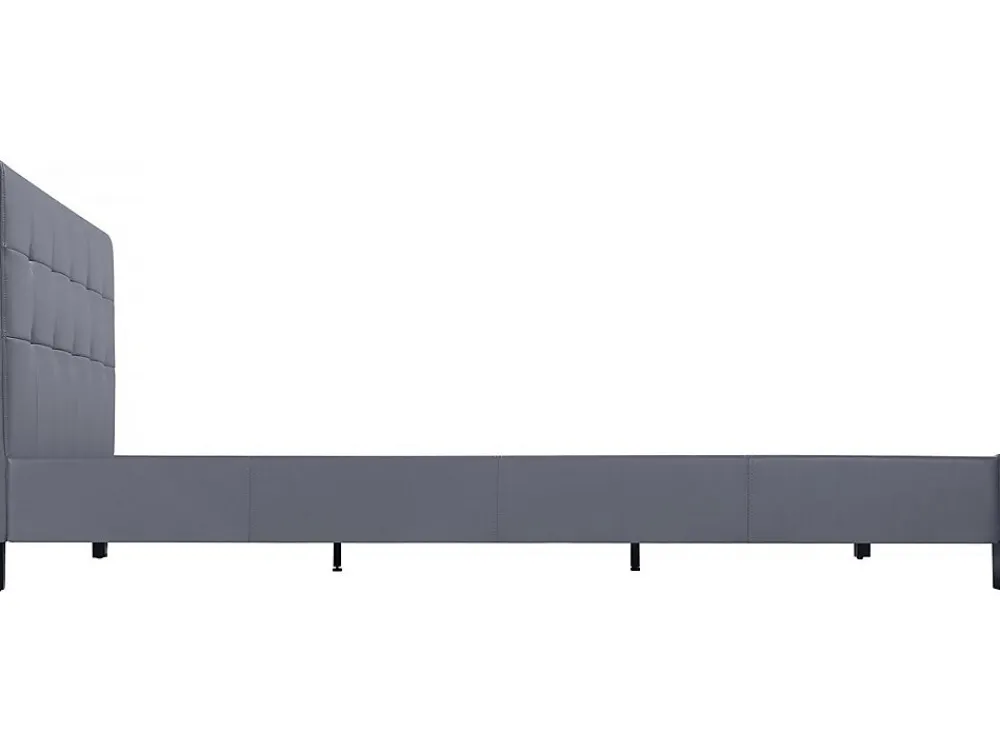 Lit double en pvc "Julia" - 160 x 200 - Gris clair>Habitat Et Jardin Sale