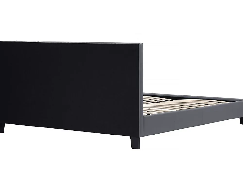 Lit double en pvc "Julia" - 160 x 200 - Gris clair>Habitat Et Jardin Sale