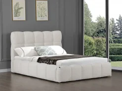 Palozi Home Lit double en tissu avec coffre