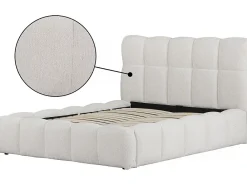 Palozi Home Lit double en tissu avec coffre