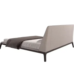 Angel Cerda Lit double en tissu gris moderne avec tête de lit originale* Lit Double