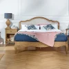 Lit double HENRY Style romantique en chêne et lin premium 140 x 190>Robin des bois Best