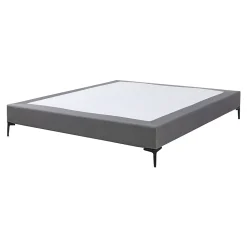 [En.Casa] Lit double Lilla 160 x 200 cm gris foncé en.casa* Lit Double