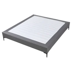 [En.Casa] Lit double Lilla 180 x 200 cm gris foncé en.casa* Lit Double