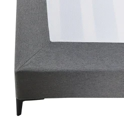 [En.Casa] Lit double Lilla 180 x 200 cm gris foncé en.casa* Lit Double
