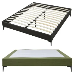 Lit double Lilla 160 x 200 cm vert en.casa><noscript><img width=