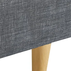 Lit double scandinave BALTA avec tête de lit et sommier 140 x 190 cm tissu gris anthracite><noscript><img width=