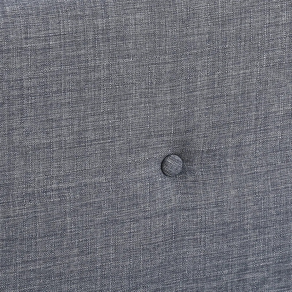 Lit double scandinave OSLO avec tête de lit et sommier 160 x 200 cm tissu gris anthracite>IDMarket