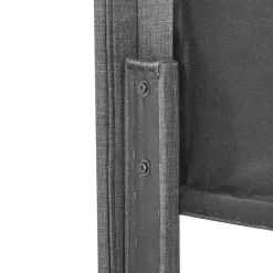 Lit double 140x200 cm - Lit adulte capitonné avec sommier à lattes - Lin - Sans Matelas - Gris><noscript><img width=