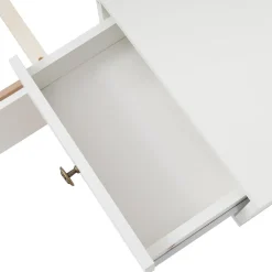 Lit double 160x200 cm - Lit en bois avec 2 tables de chevet et USB - Bois massif - Sans Matelas - Naturel><noscript><img width=
