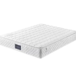 Okwish Lit double 160x200 cm - Lit rembourré avec tête de lit capitonnée - Lin - avec Matelas - Beige* Ensemble Sommier Et Matelas