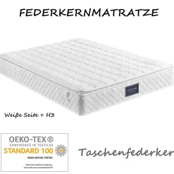 Okwish Lit double 160x200 cm - Lit rembourré avec tête de lit capitonnée - Lin - avec Matelas - Beige* Ensemble Sommier Et Matelas