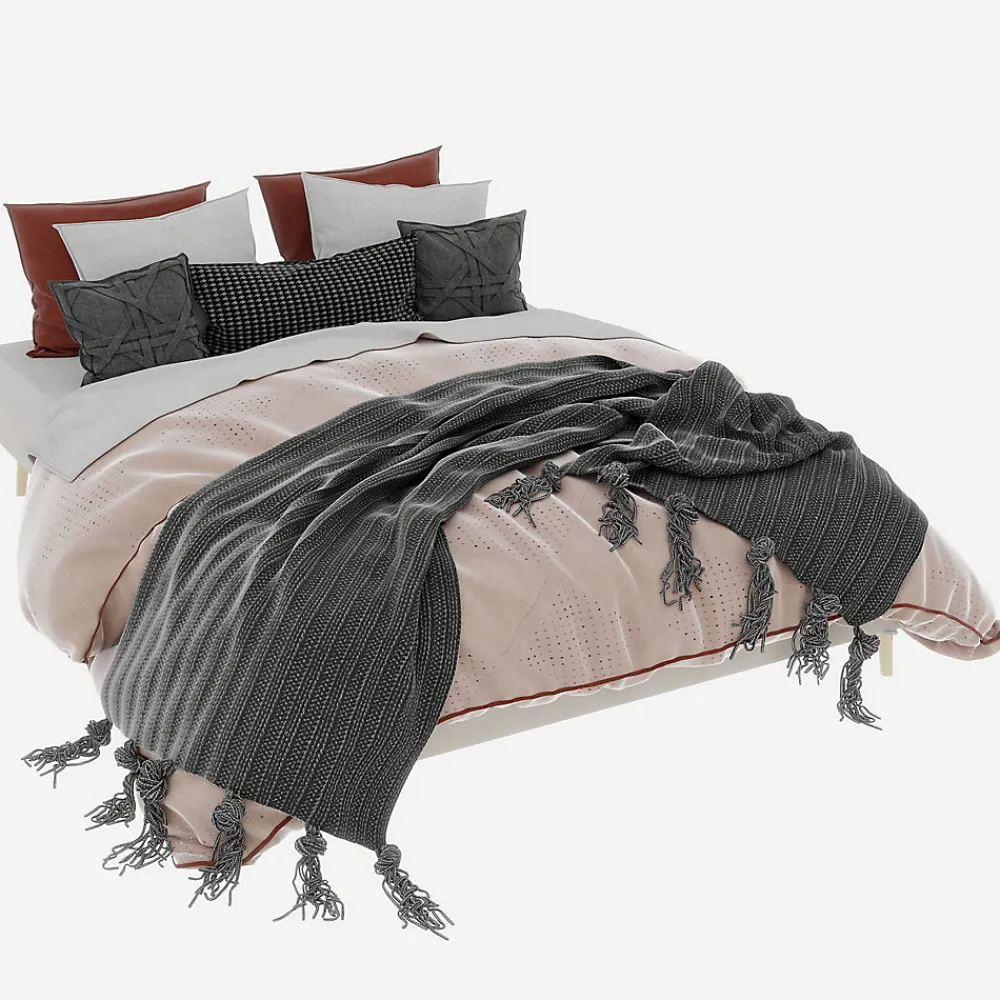 Lit Double 160x200 cm Bas Moderne pour Adulte/Ado avec Structure Stable, Sans Tête de Lit, Sans Matelas, Velours Hollandais Beige>Okwish Discount
