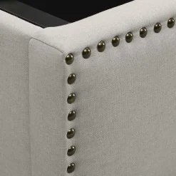 Lit Double 140x200cm Coton-Lin Hydraulique Rangement Rivets>Blackcolors Best
