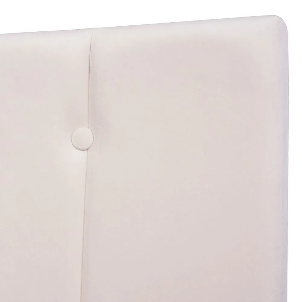 Blackcolors Lit Double 140x200cm Hydraulique LED Velours Blanc Crème* Lit Avec Rangement