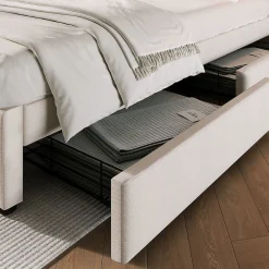 Blackcolors Lit Double 160X200Cm Usb Tiroirs* Lit Avec Rangement