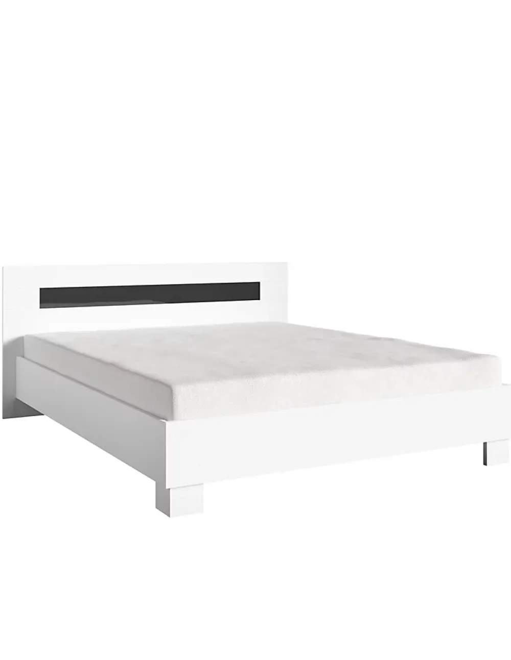 Lit DUBLIN blanc 140 x 190 cm, idéal pour chambre à coucher. Meuble design* Lit Double