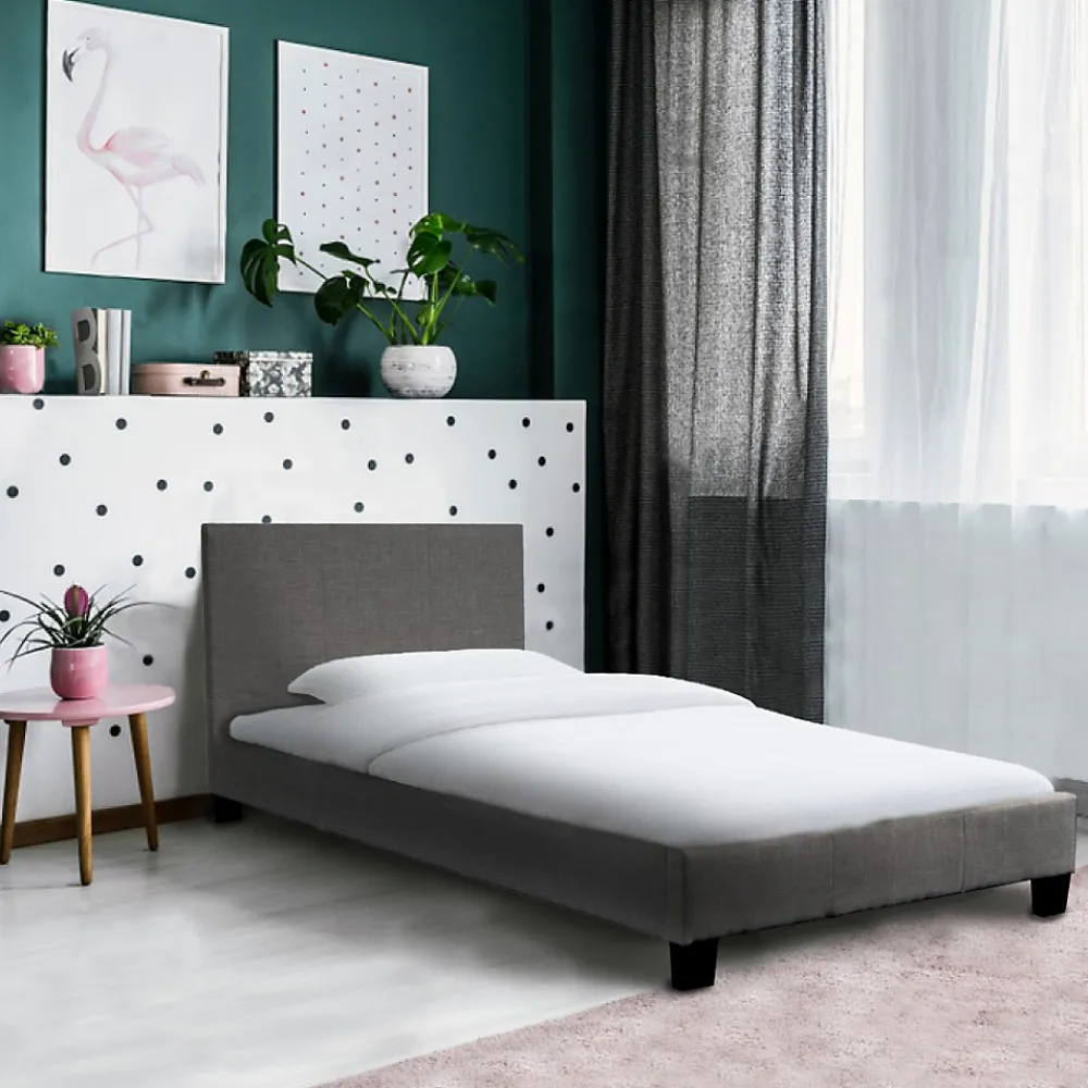 Lit DUBLIN 90x190 + 1 sommier / Gris foncé>Weber Industries Hot