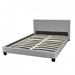 Lit DUBLIN 140x200 + 1 sommier / Gris clair><noscript><img width=